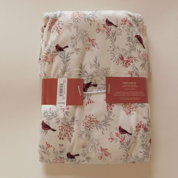 ADONNA Womens Fleece  2-pc. Pajama Set Pants Top Cardinals XXL - Picture 4 of 7